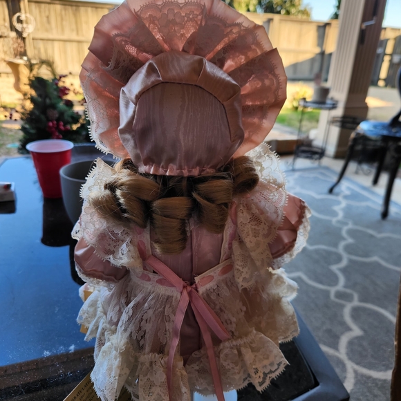 Elegant Pink and White Doll with Glasses - Picture 2 of 4